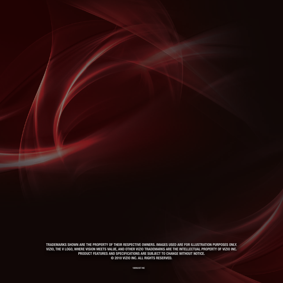 Vizio 3D BLU-RAY VBR334 User Manual | Page 16 / 16