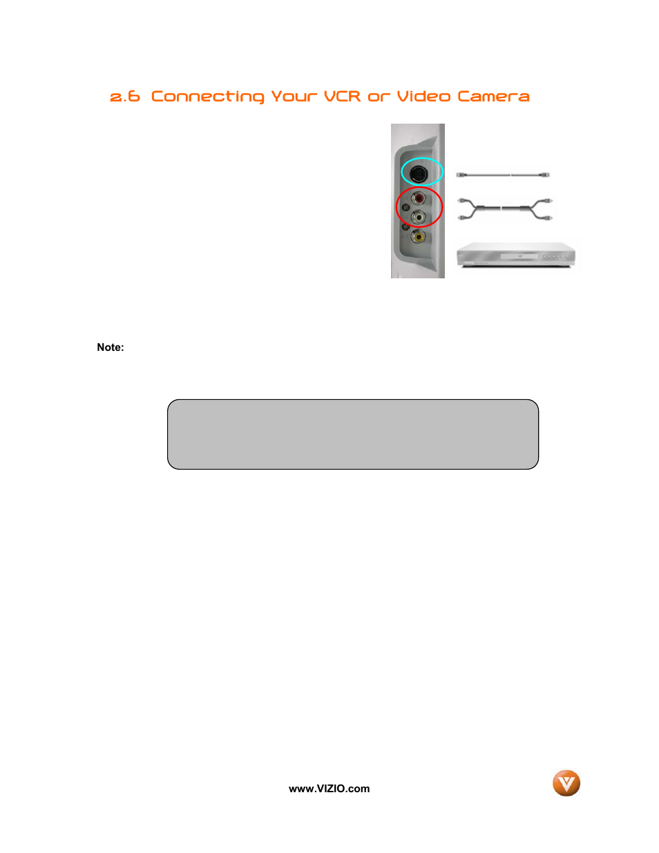 6 connecting your vcr or video camera | Vizio VIZIO User Manual | Page 24 / 71