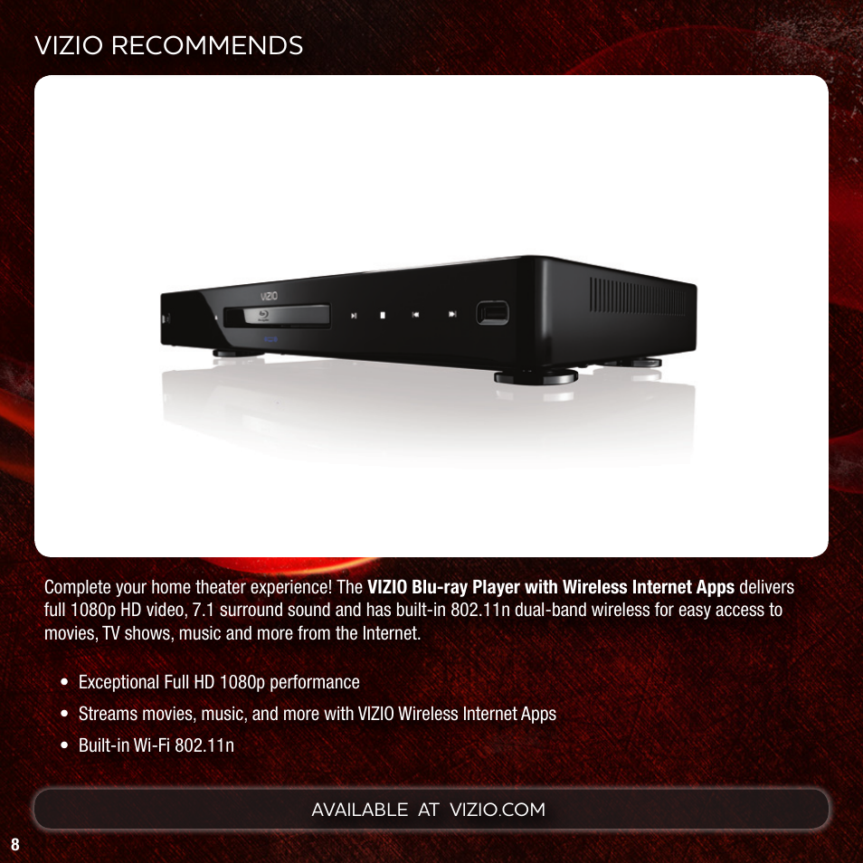 Vizio recommends | Vizio VSB205 User Manual | Page 10 / 16