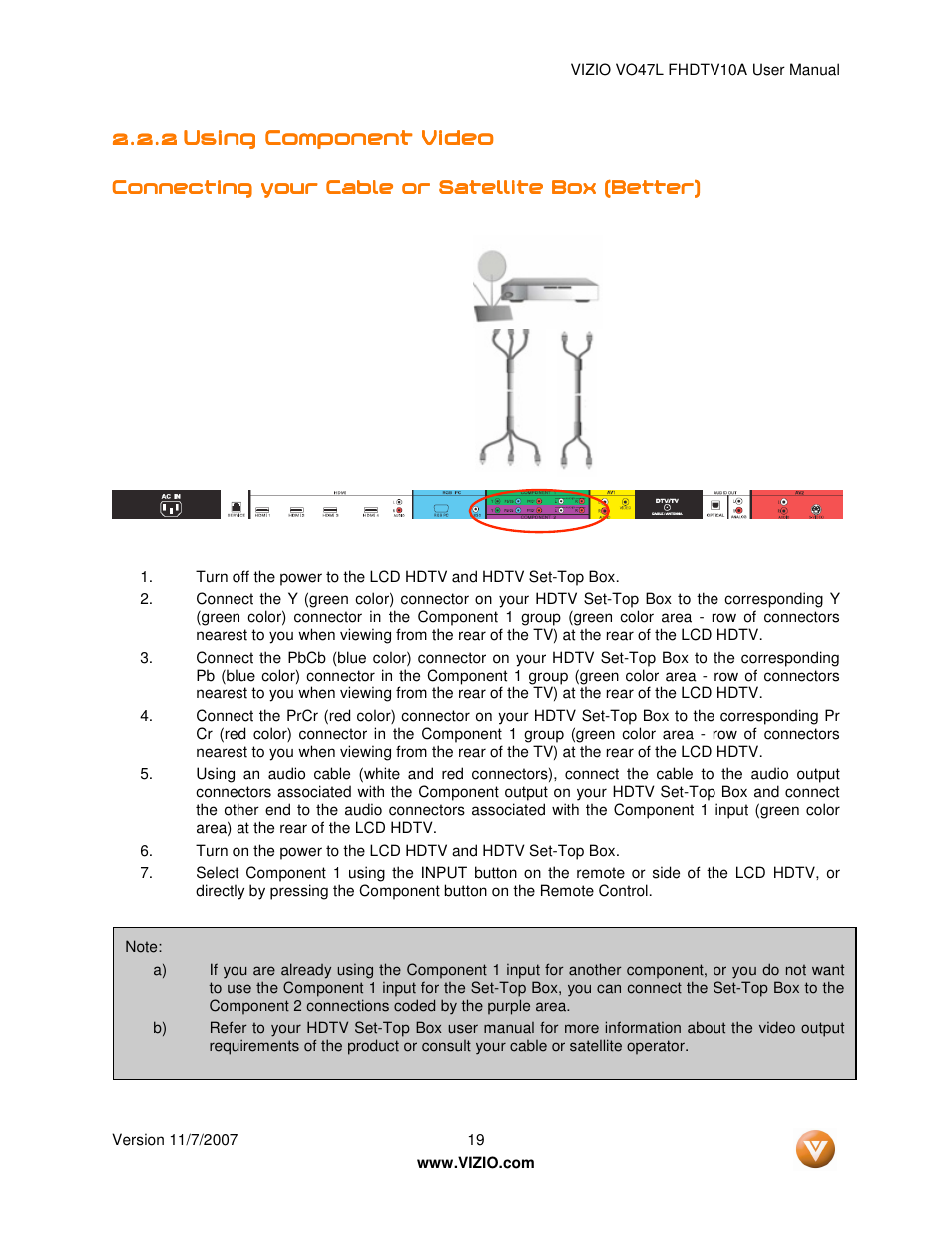 Vizio VO47L FHDTV10A User Manual | Page 19 / 76
