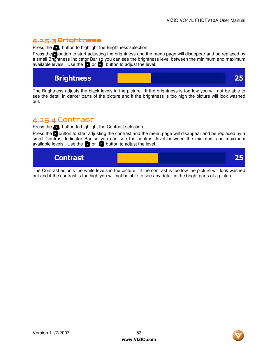 Vizio VO47L FHDTV10A User Manual | Page 53 / 76