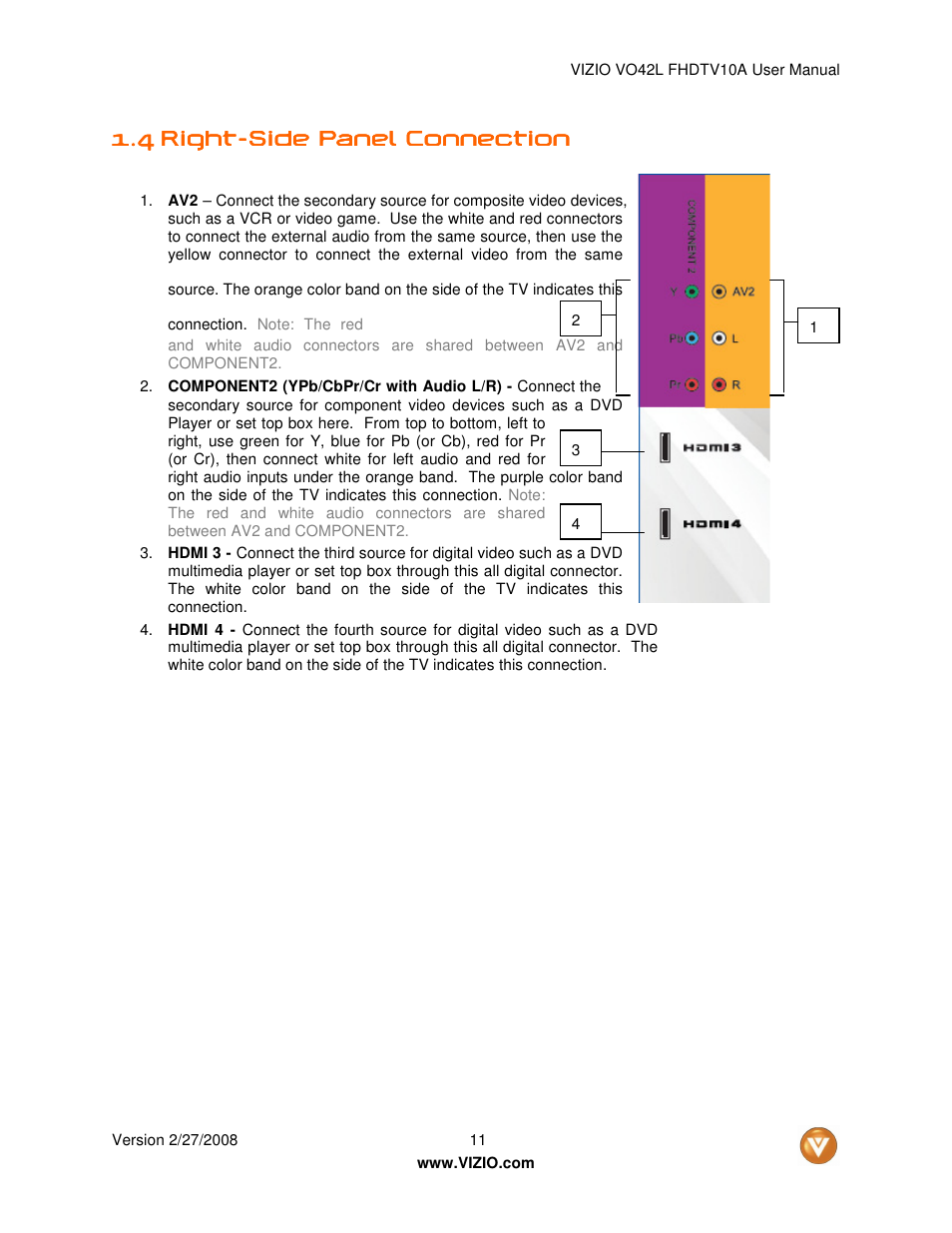 Vizio VO42LF User Manual | Page 11 / 77
