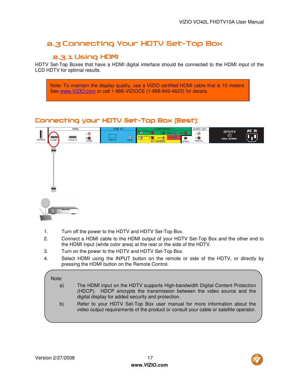 Vizio VO42LF User Manual | Page 17 / 77