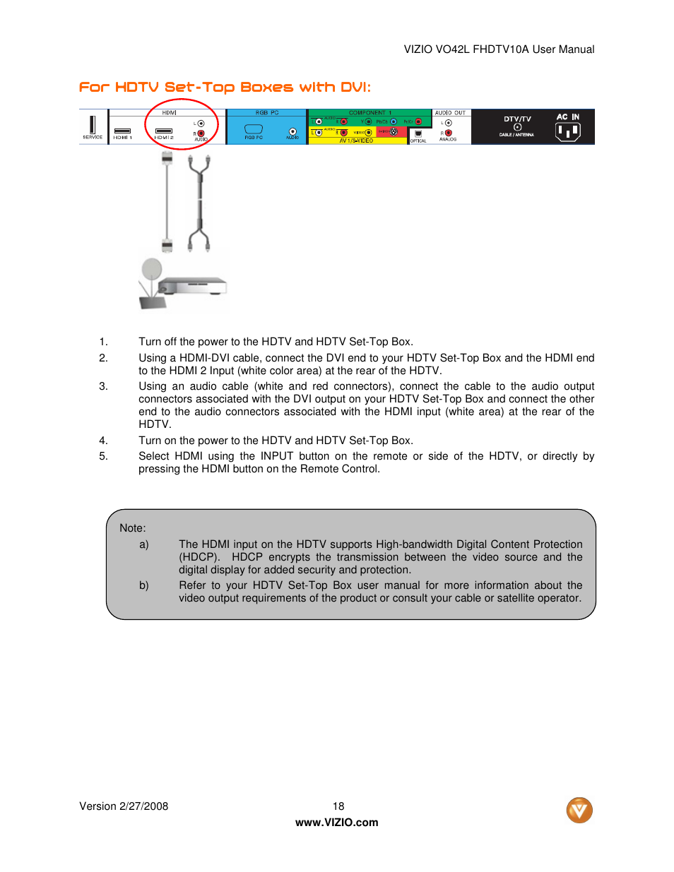 Vizio VO42LF User Manual | Page 18 / 77