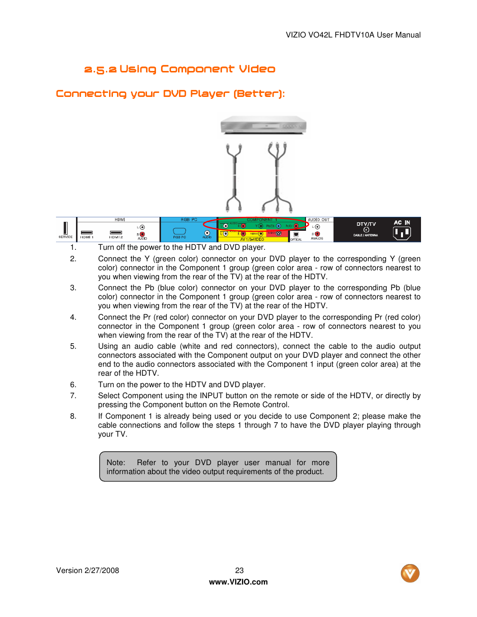 Vizio VO42LF User Manual | Page 23 / 77