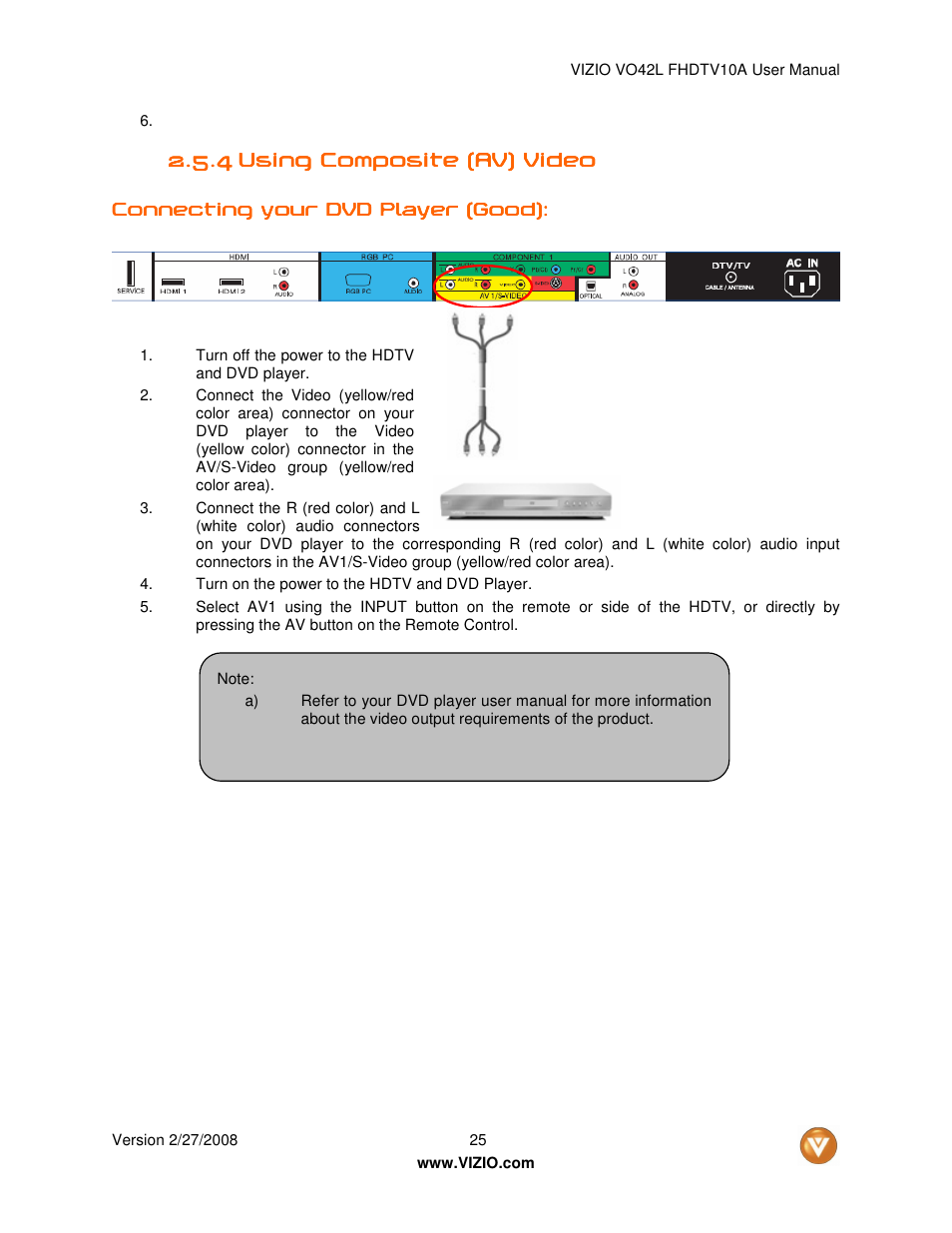 Vizio VO42LF User Manual | Page 25 / 77