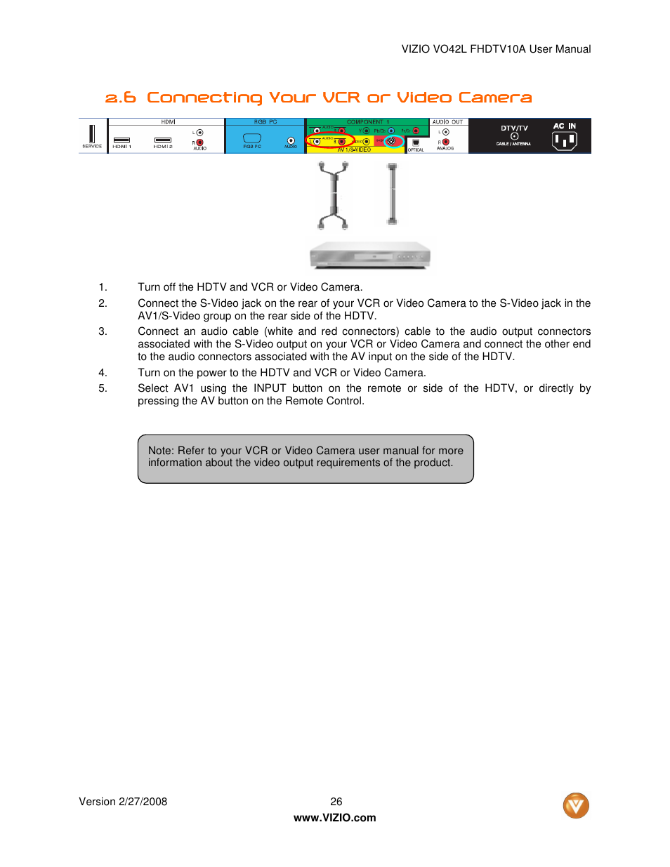 Vizio VO42LF User Manual | Page 26 / 77