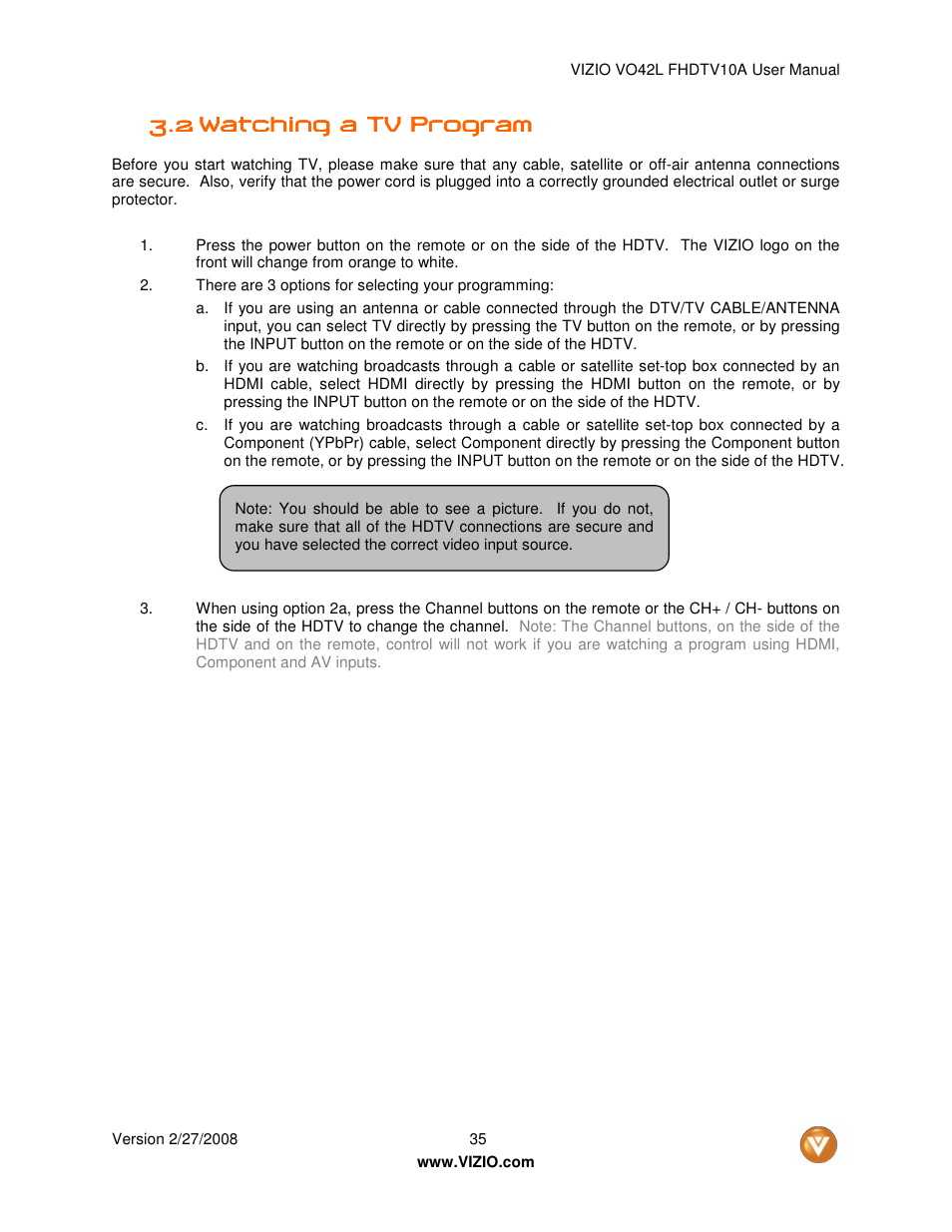 Vizio VO42LF User Manual | Page 35 / 77