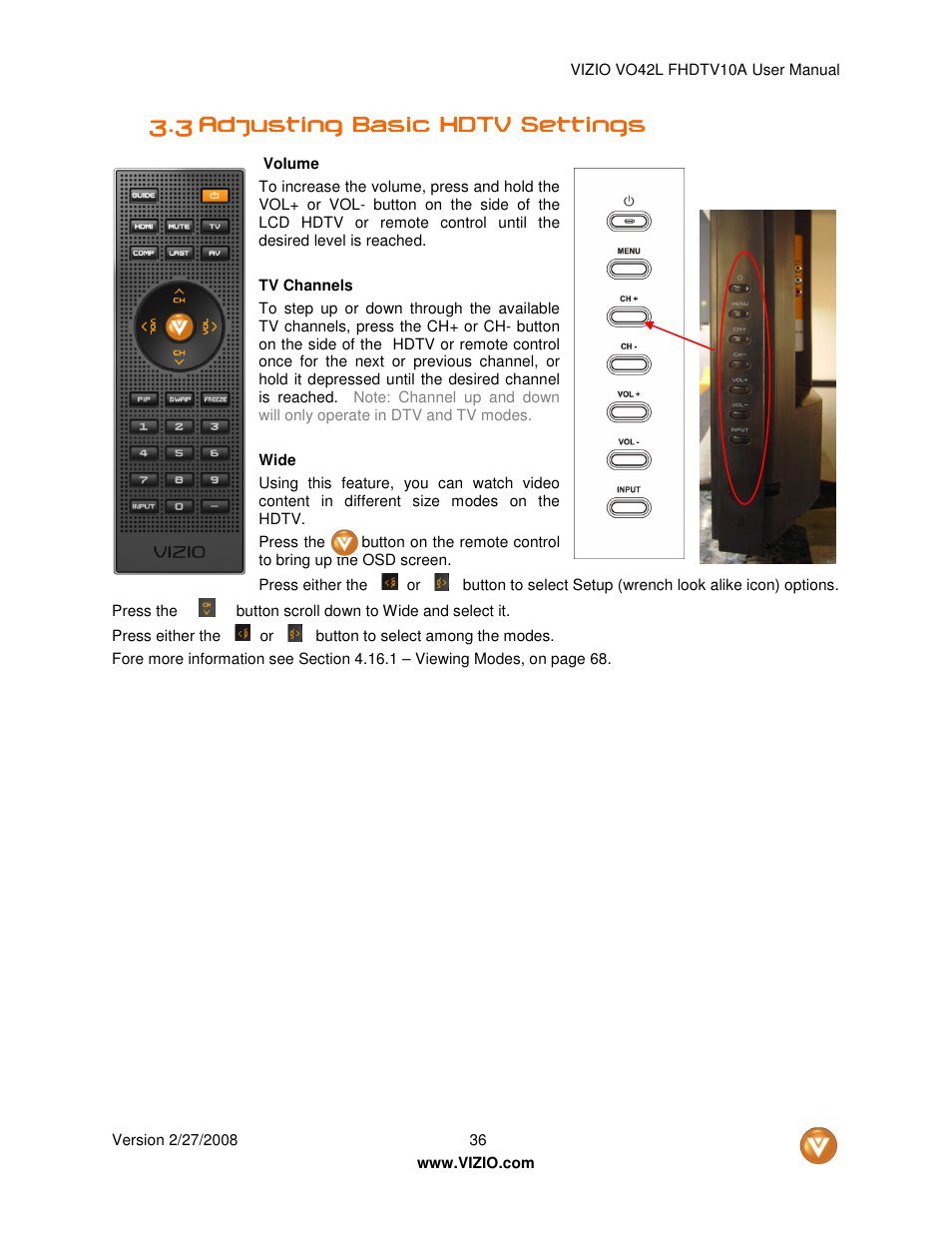 Vizio VO42LF User Manual | Page 36 / 77