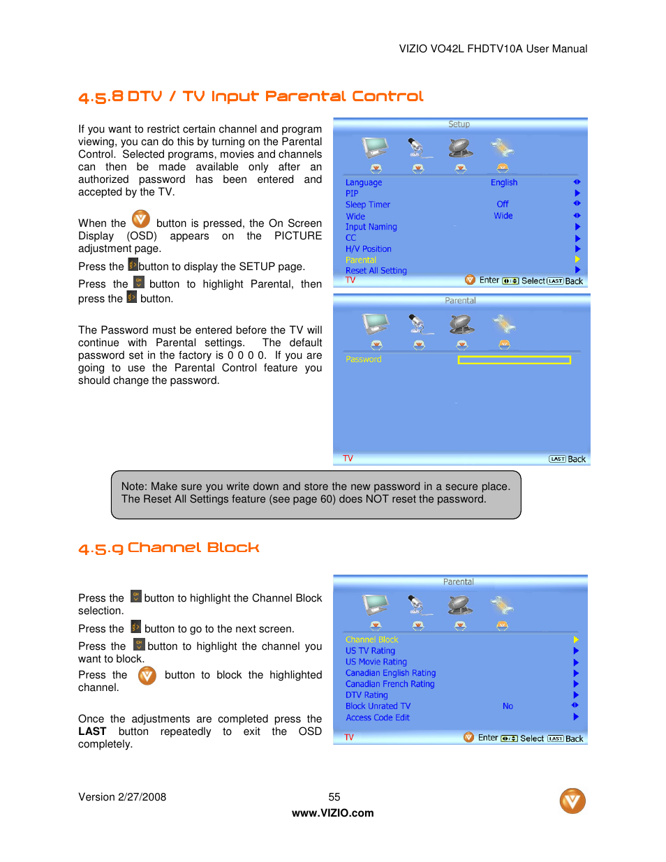 Vizio VO42LF User Manual | Page 55 / 77