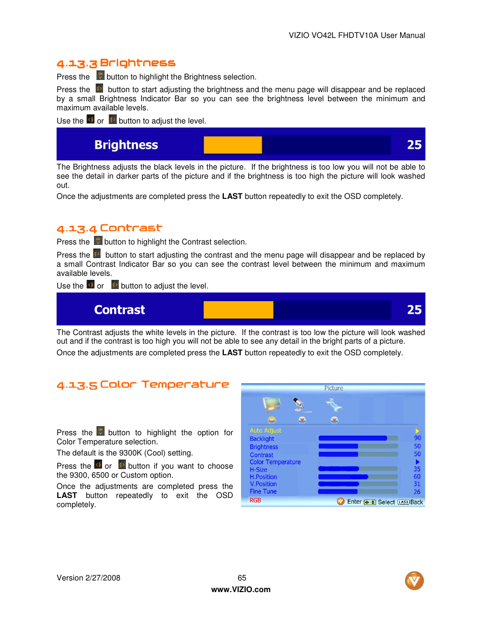 Vizio VO42LF User Manual | Page 65 / 77
