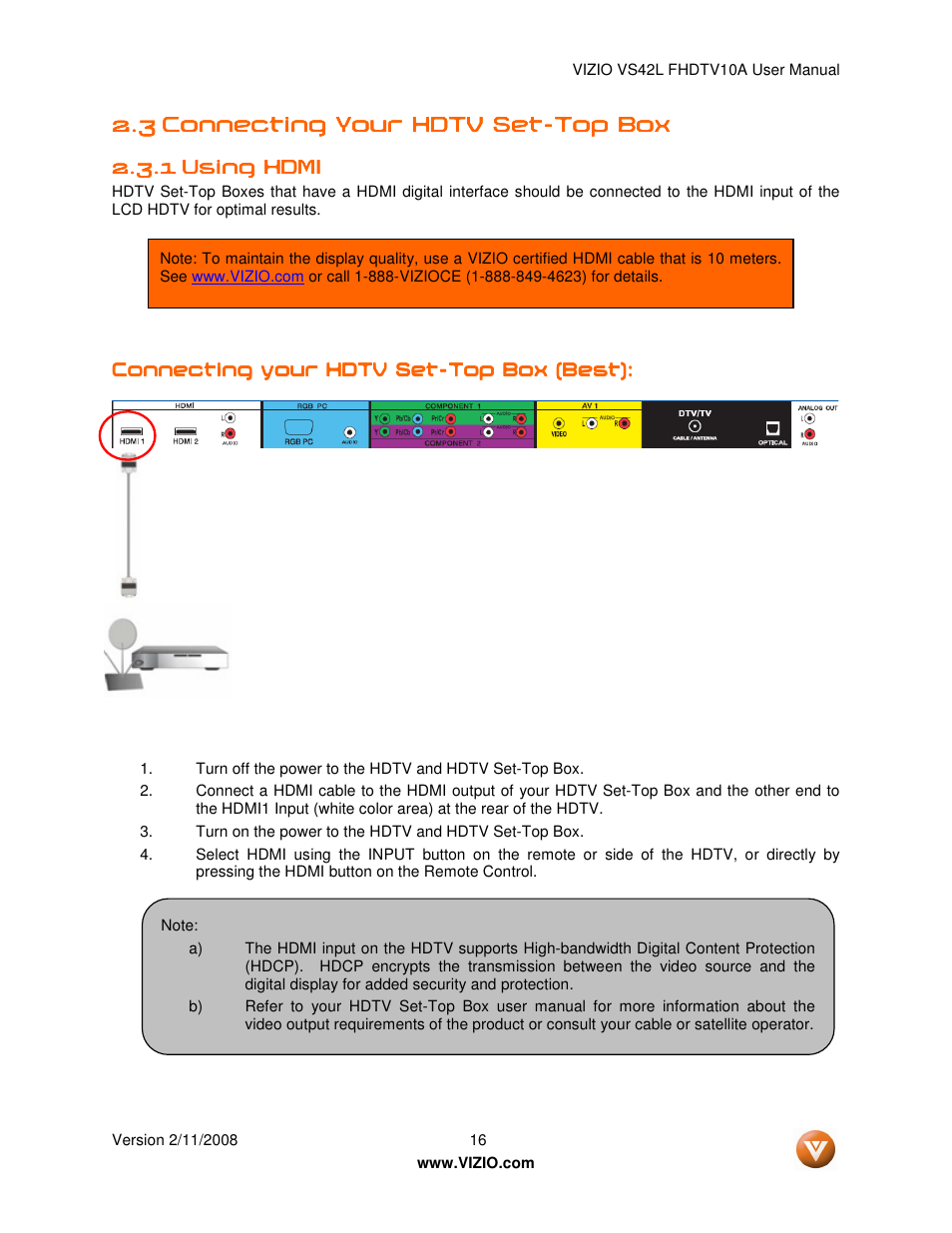 Vizio VS42LF User Manual | Page 16 / 61