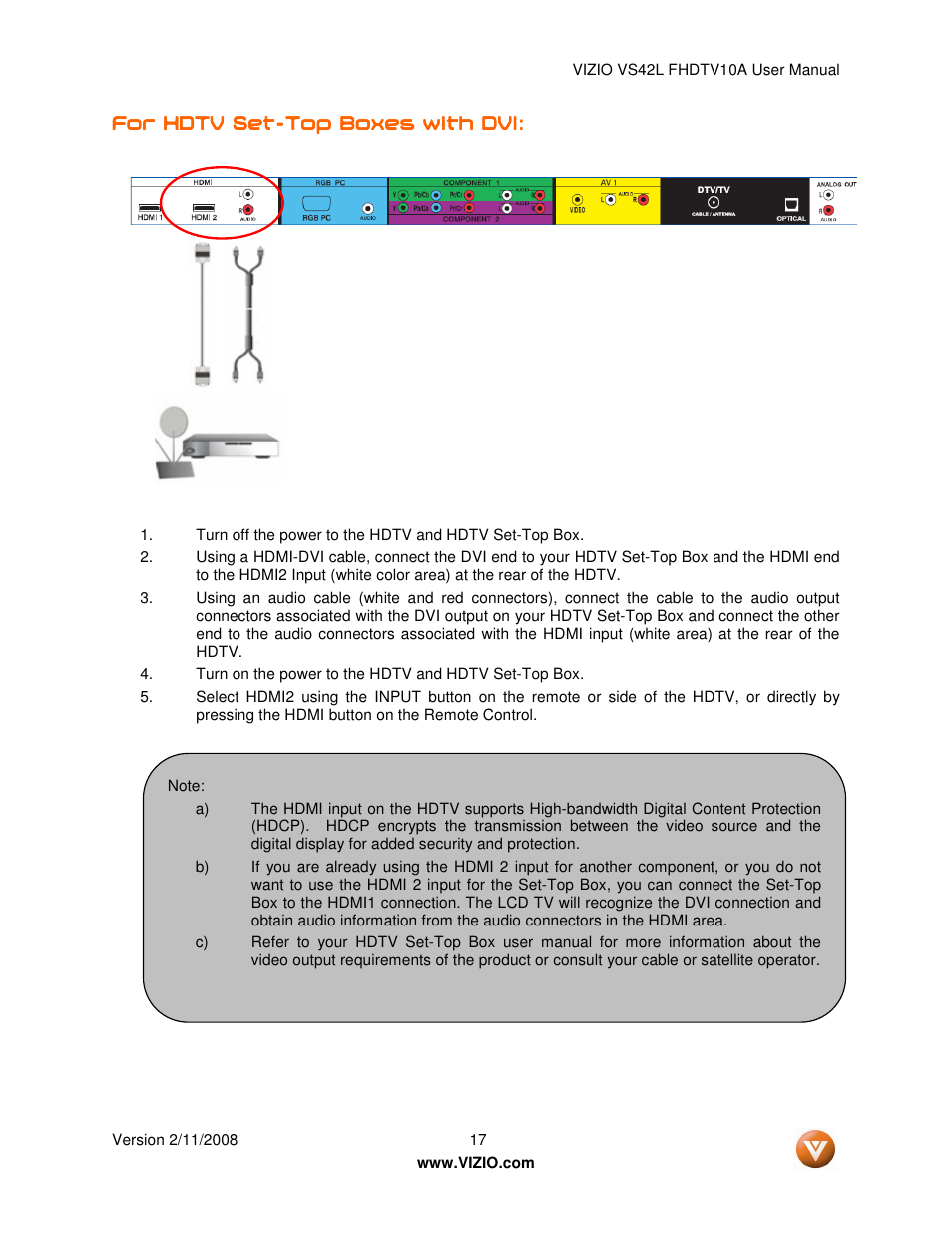 Vizio VS42LF User Manual | Page 17 / 61