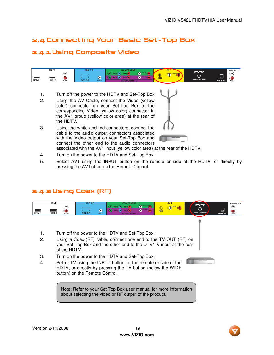 Vizio VS42LF User Manual | Page 19 / 61