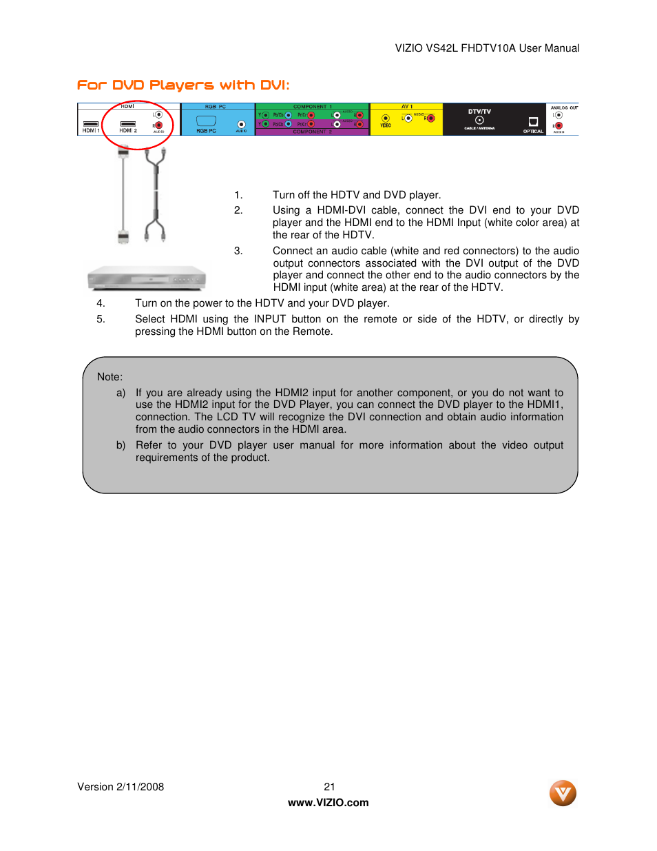 Vizio VS42LF User Manual | Page 21 / 61