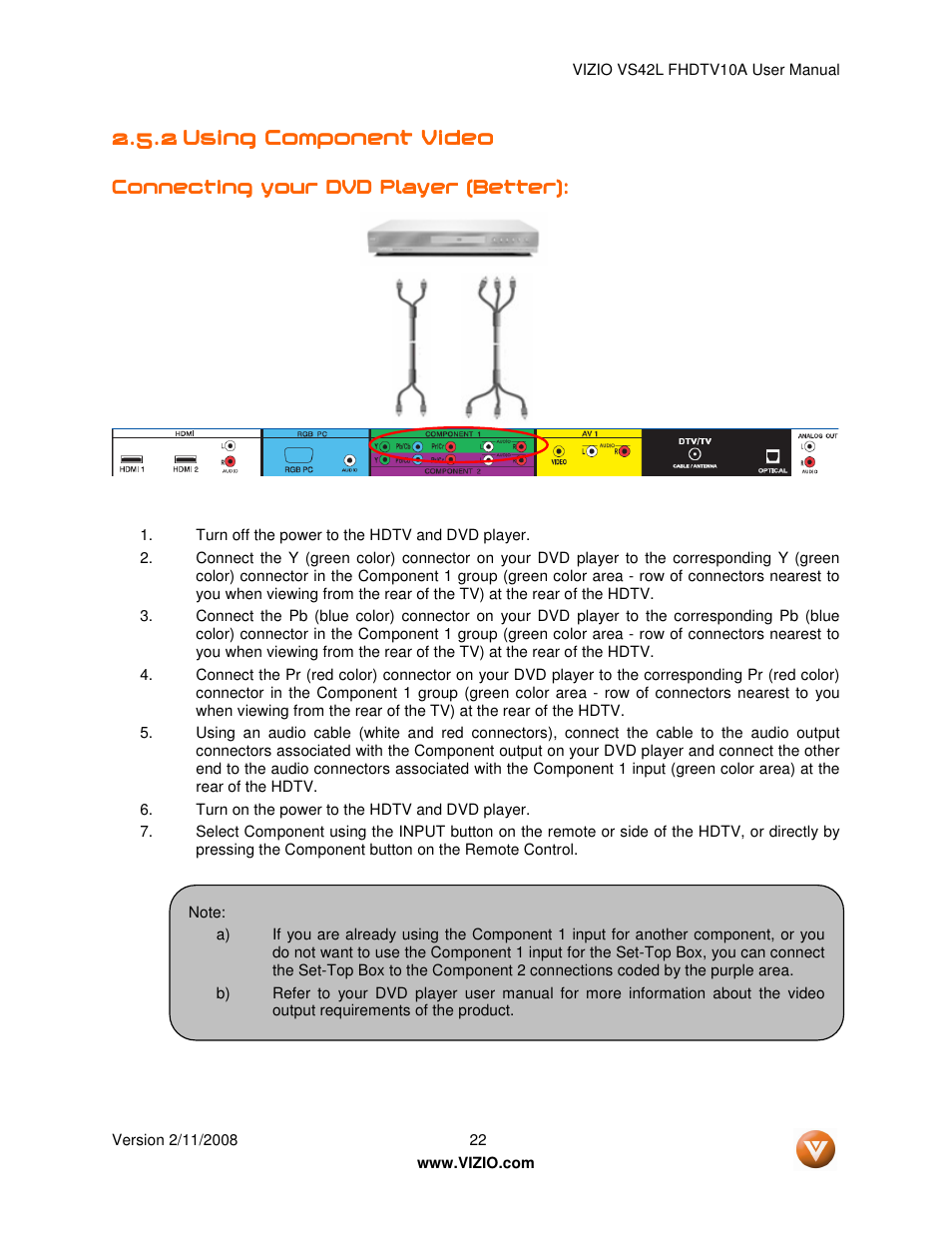 Vizio VS42LF User Manual | Page 22 / 61