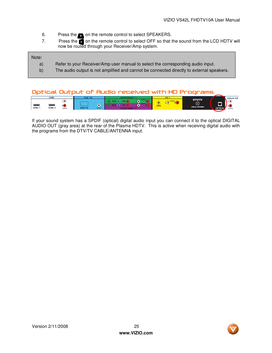 Vizio VS42LF User Manual | Page 25 / 61