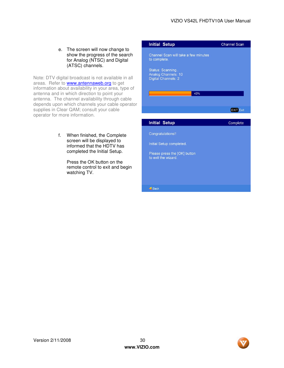 Vizio VS42LF User Manual | Page 30 / 61