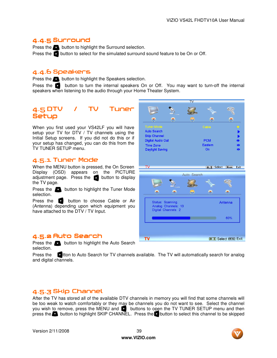 Vizio VS42LF User Manual | Page 39 / 61