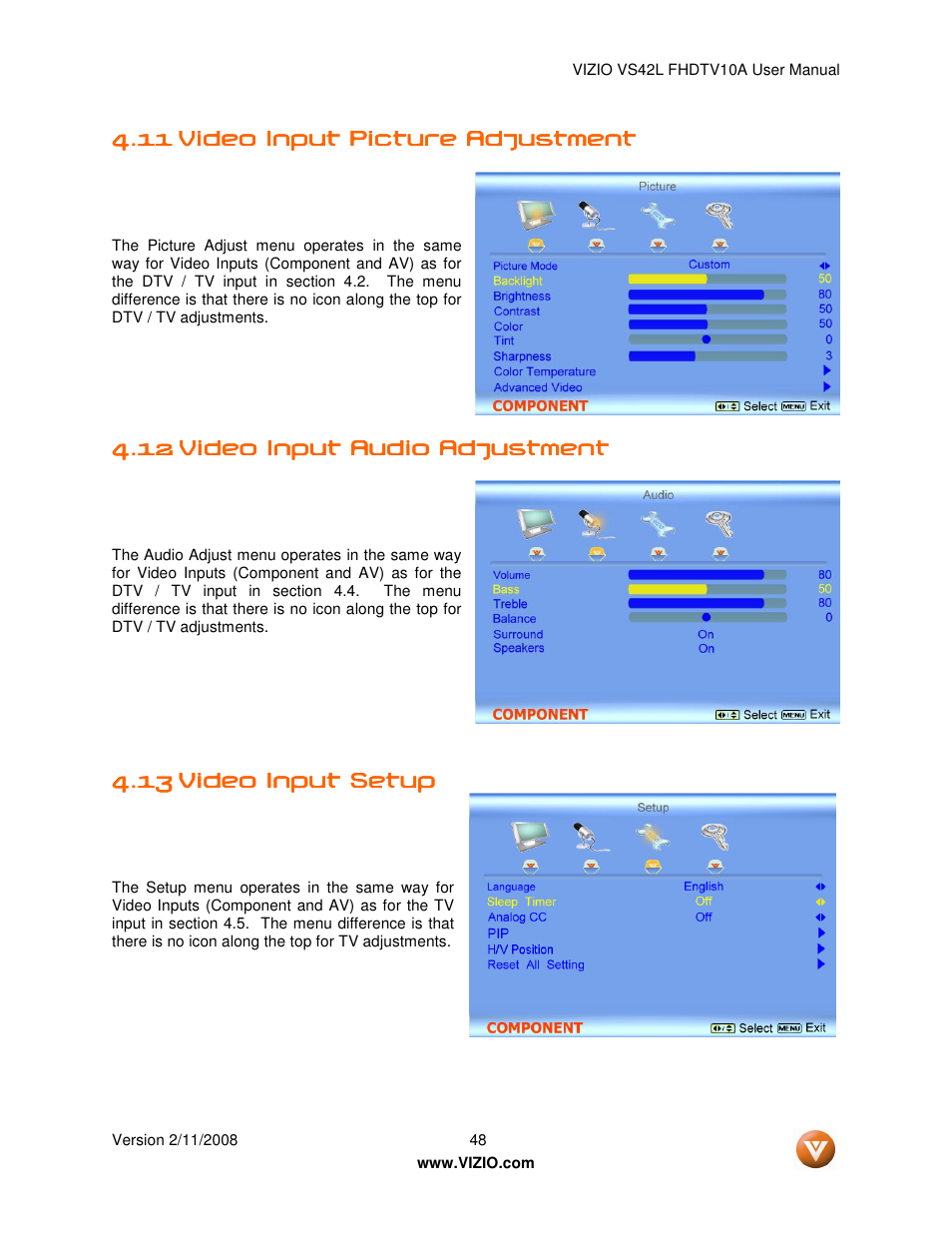 Vizio VS42LF User Manual | Page 48 / 61