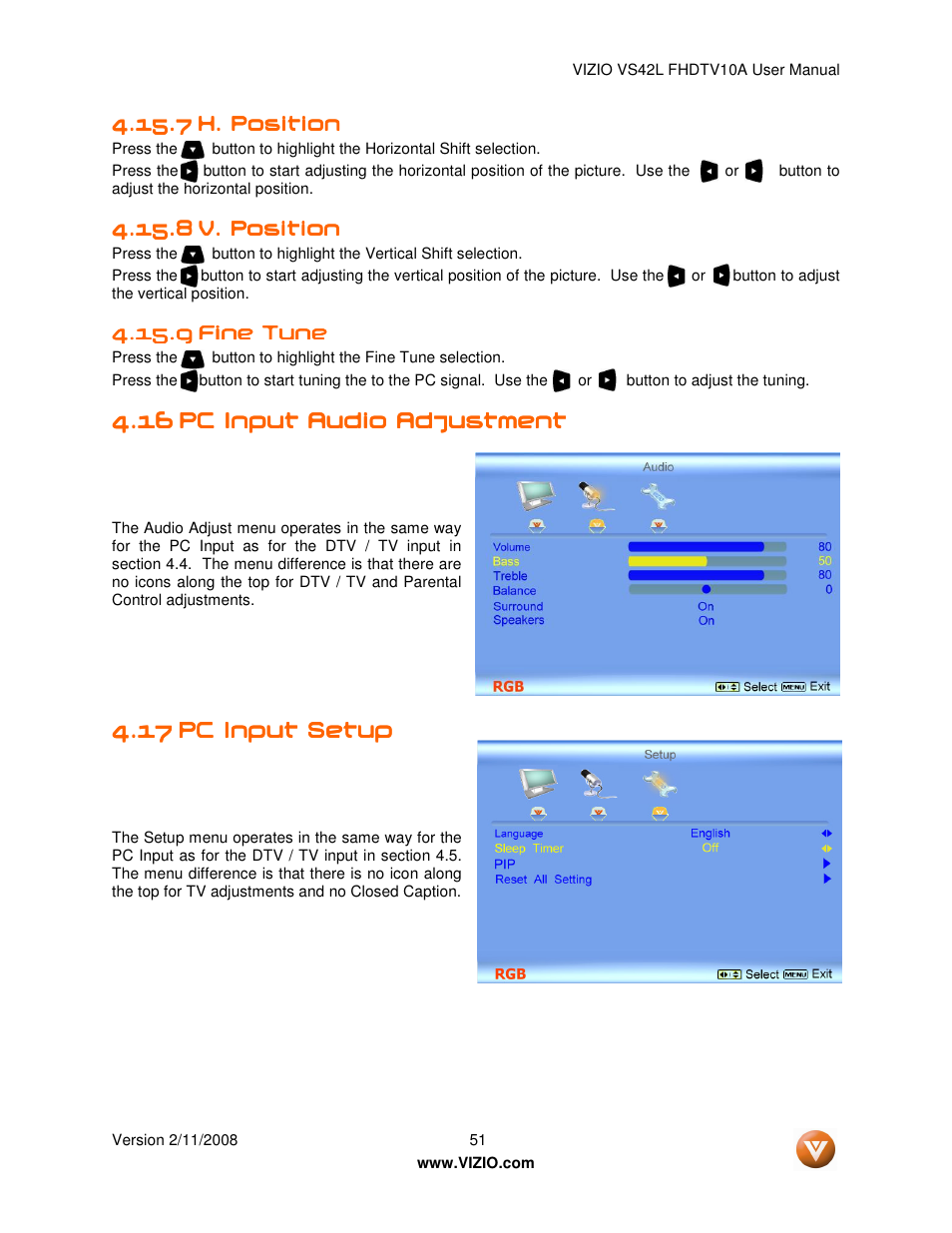Vizio VS42LF User Manual | Page 51 / 61