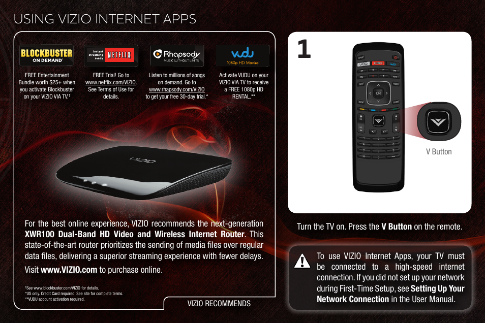 Using vizio internet apps | Vizio E3D320VX User Manual | Page 14 / 20