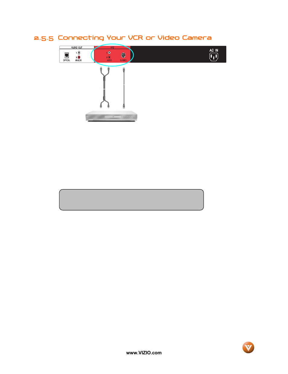 5 connecting your vcr or video camera | Vizio VP50 HDTV20A User Manual | Page 26 / 77