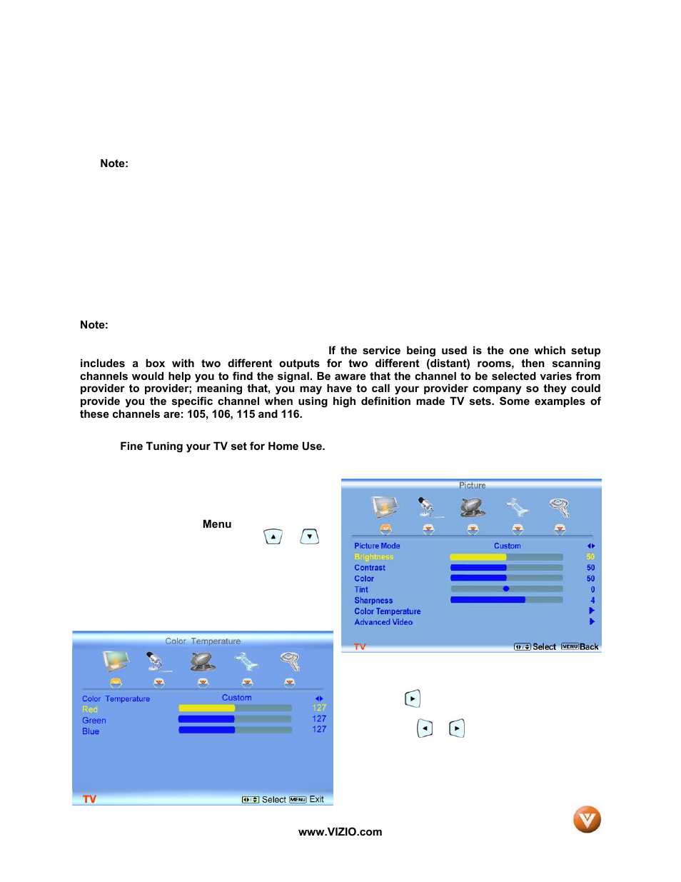 Vizio VP50 HDTV20A User Manual | Page 32 / 77