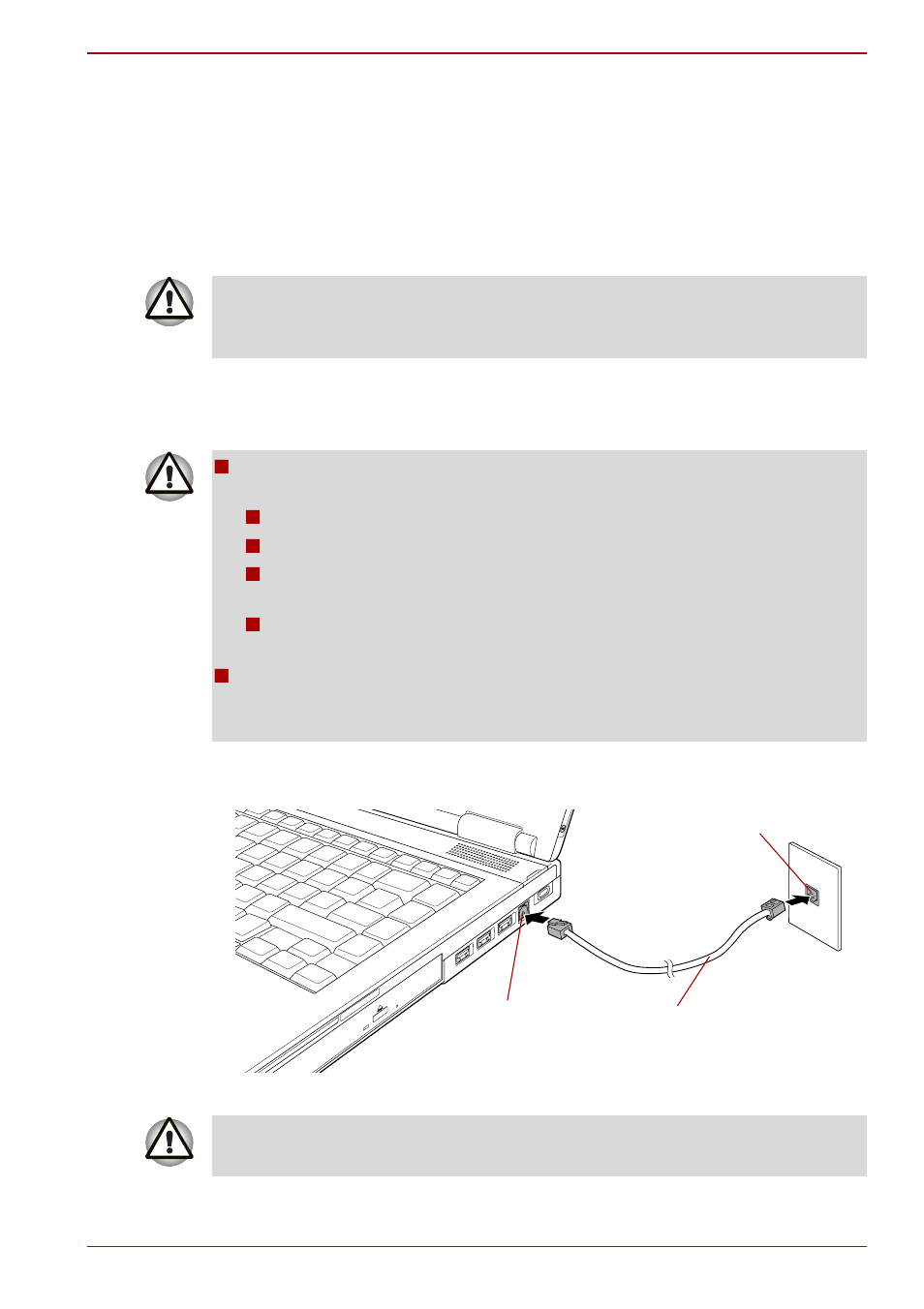 Modem selection, Dialing properties, Connecting the modular cable | Toshiba Tecra A10 User Manual | Page 121 / 240