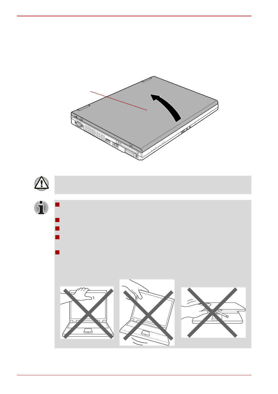 Opening the display | Toshiba Tecra A10 User Manual | Page 24 / 240