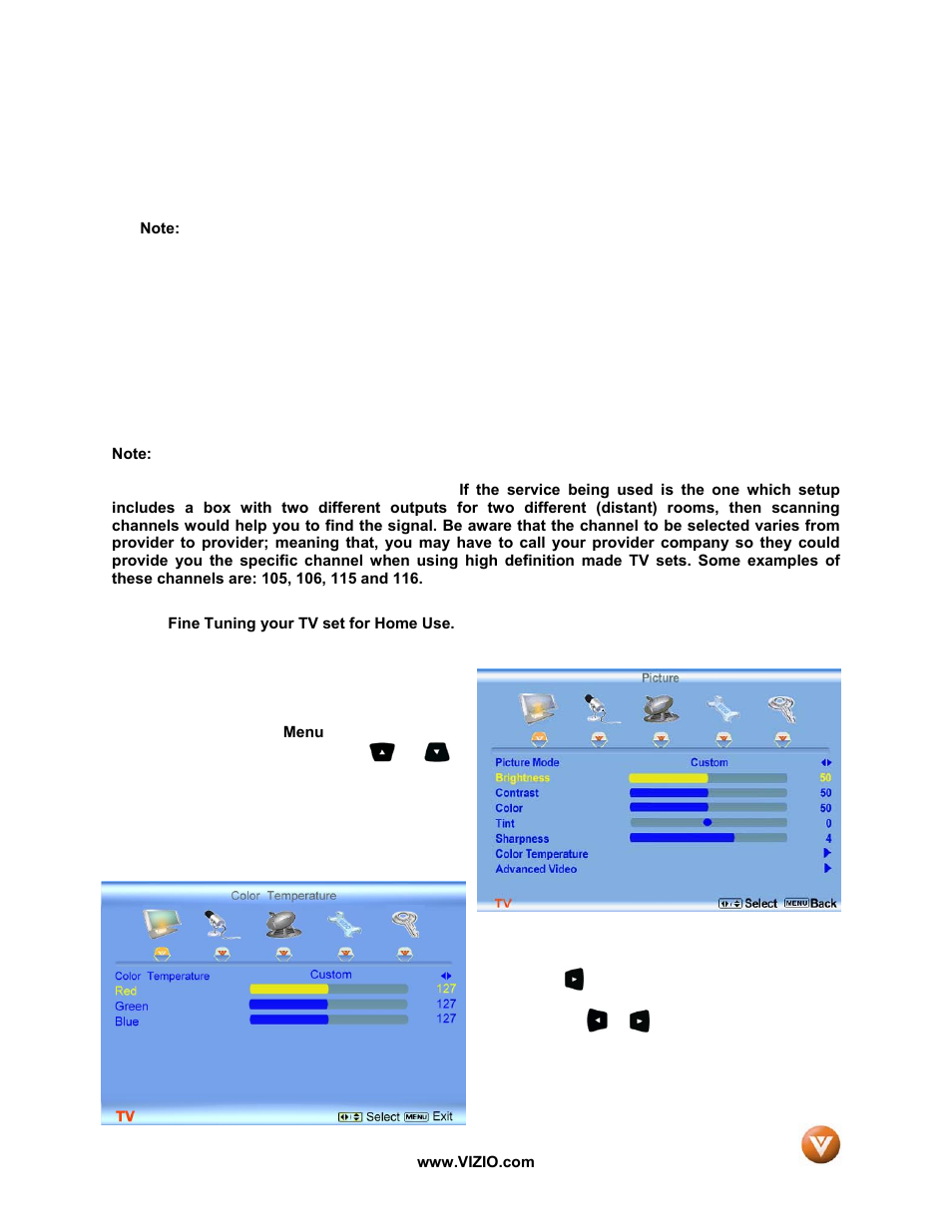Vizio P50 HDTV20A User Manual | Page 32 / 78
