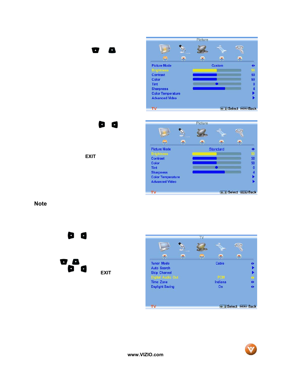 Vizio P50 HDTV20A User Manual | Page 33 / 78