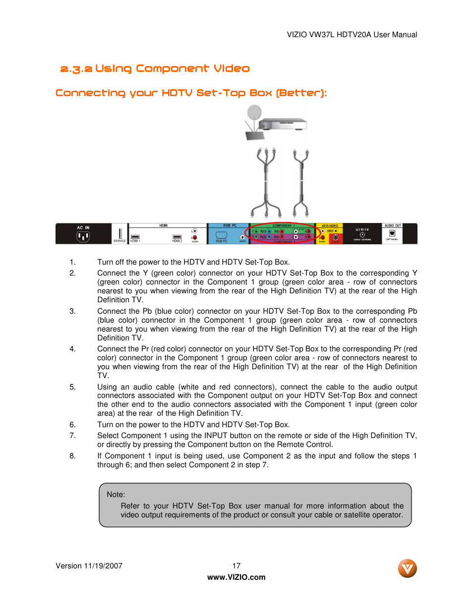 Vizio VW37L HDTV20A User Manual | Page 17 / 70