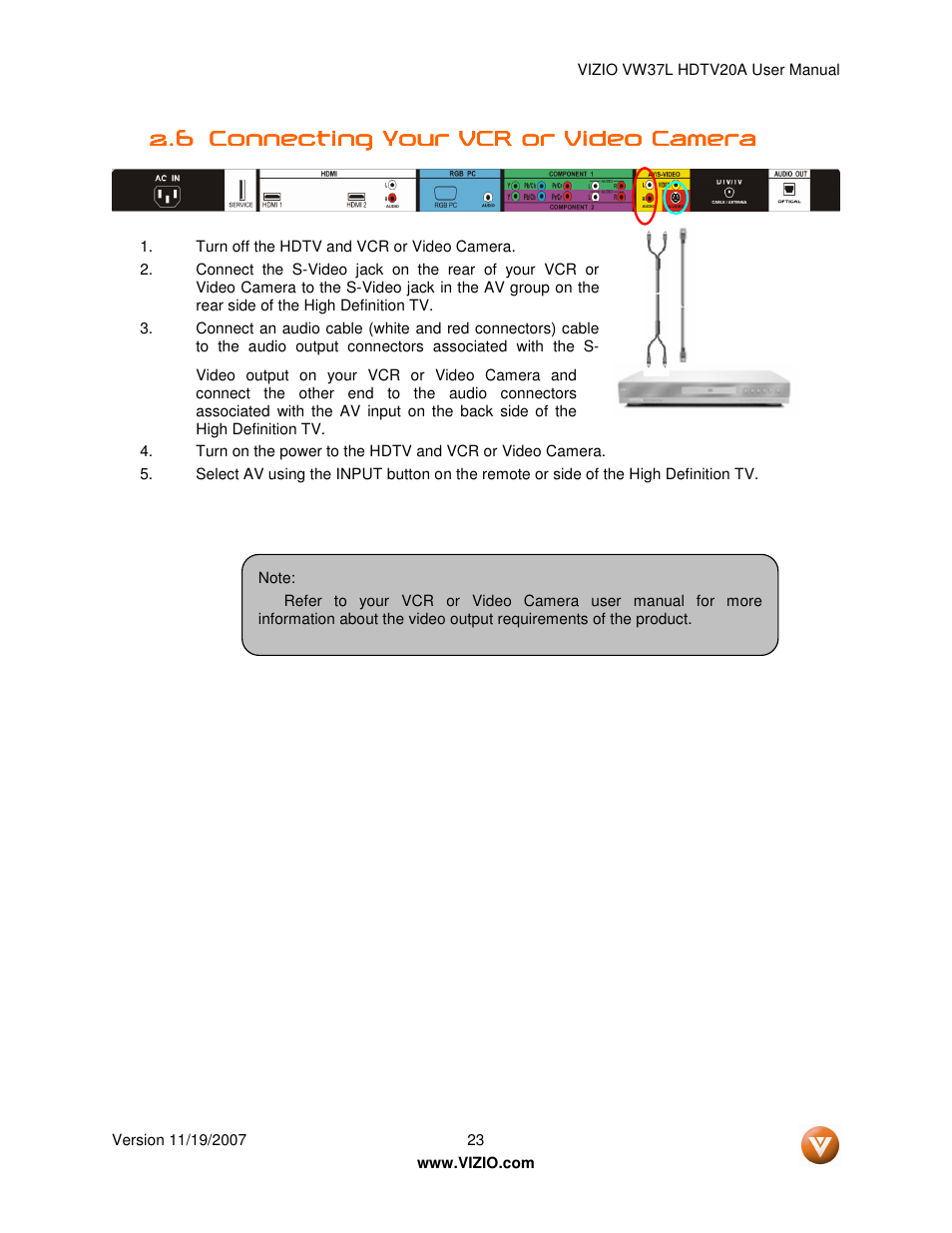 Vizio VW37L HDTV20A User Manual | Page 23 / 70