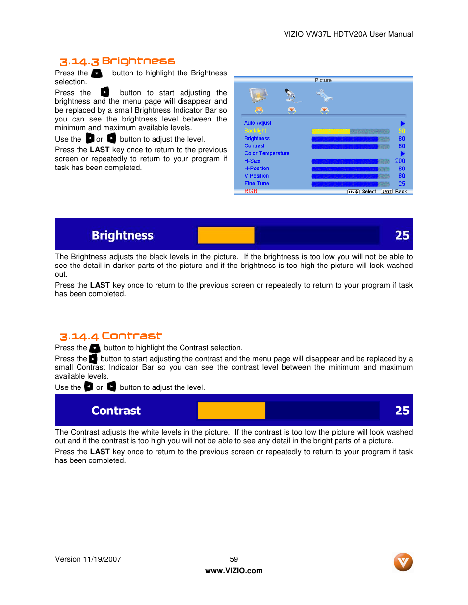 Vizio VW37L HDTV20A User Manual | Page 59 / 70