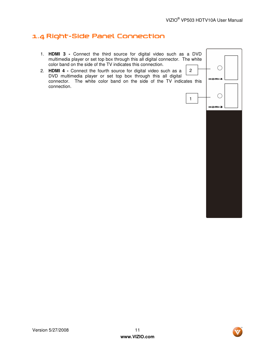 Vizio VP503 User Manual | Page 11 / 80