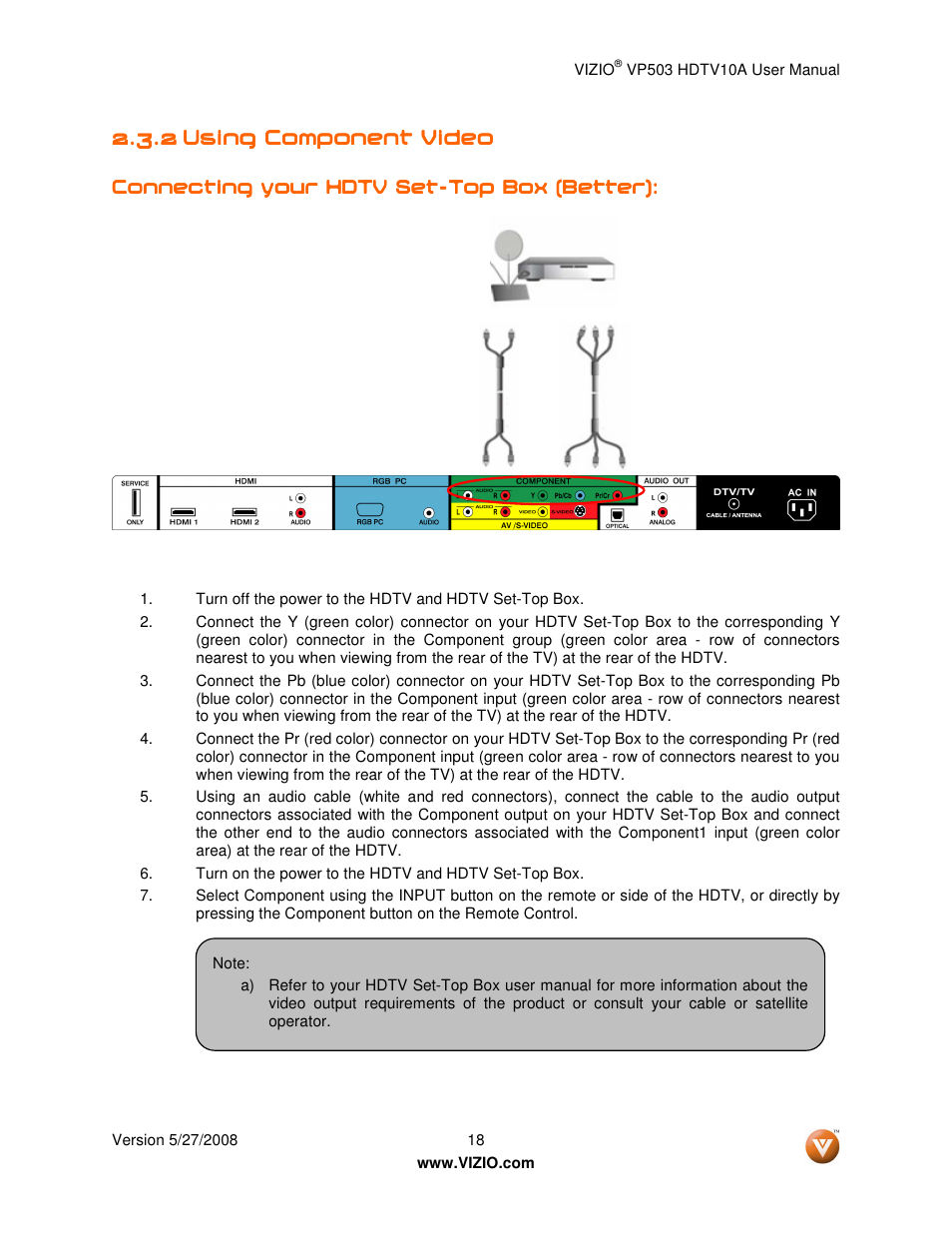 Vizio VP503 User Manual | Page 18 / 80