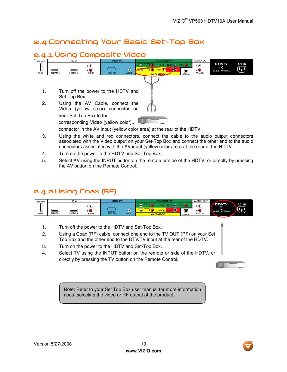 Vizio VP503 User Manual | Page 19 / 80