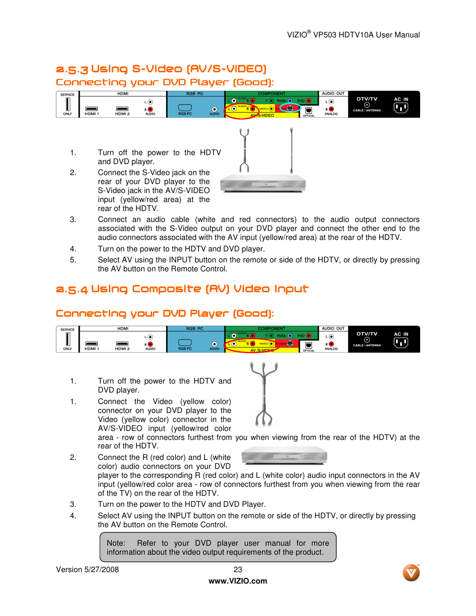 Vizio VP503 User Manual | Page 23 / 80