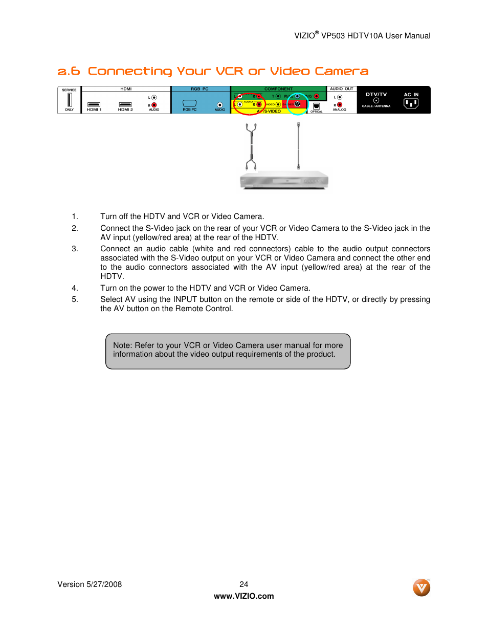 Vizio VP503 User Manual | Page 24 / 80