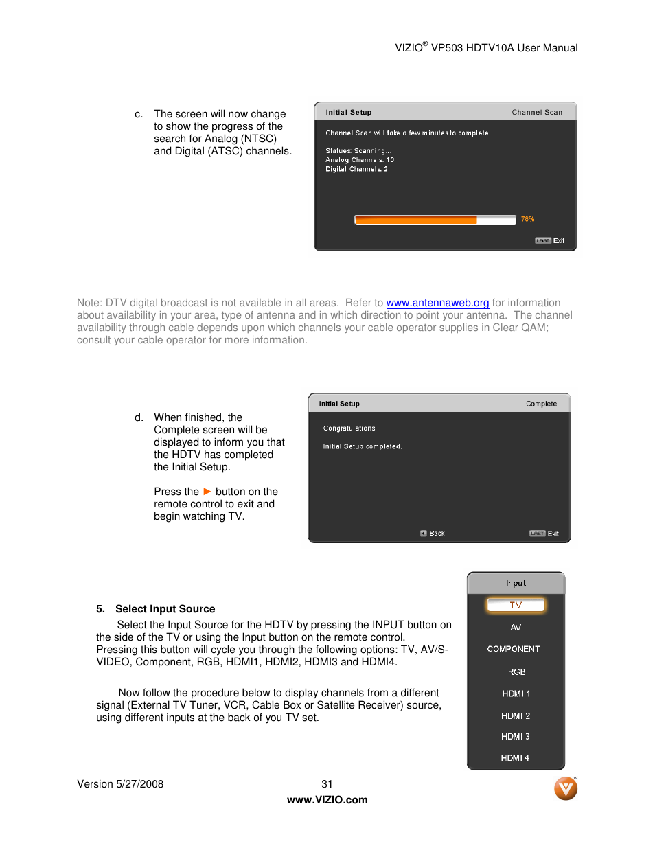 Vizio VP503 User Manual | Page 31 / 80