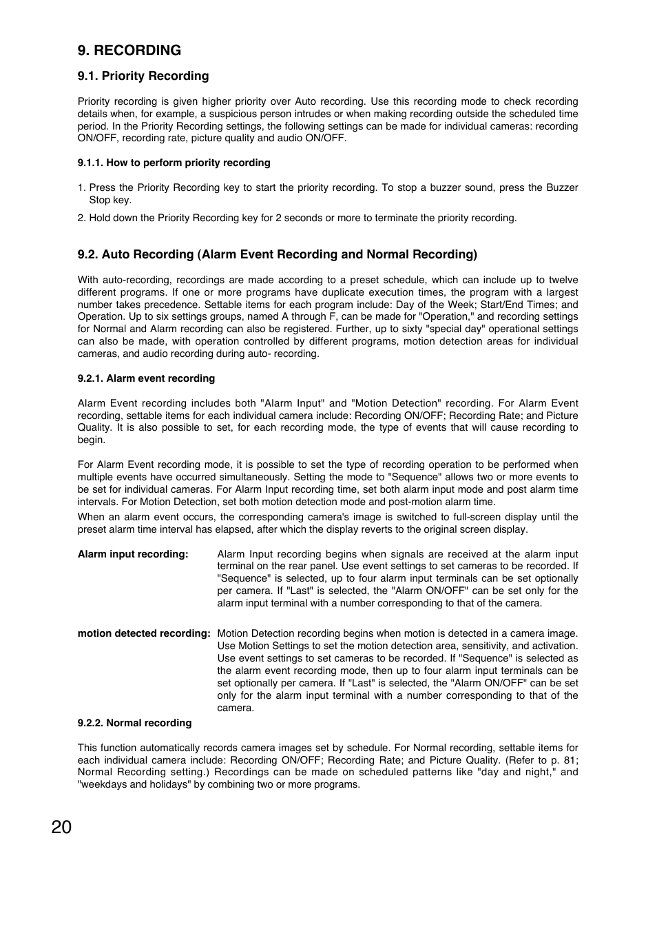 Recording | Vizio C-DR161 CU User Manual | Page 20 / 28
