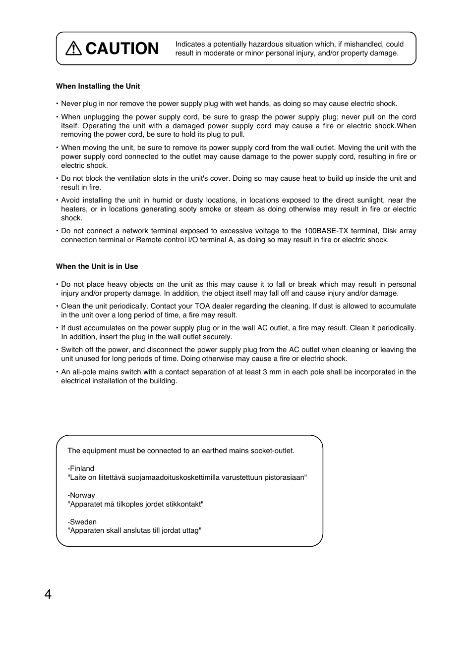 Caution | Vizio C-DR161 CU User Manual | Page 4 / 28