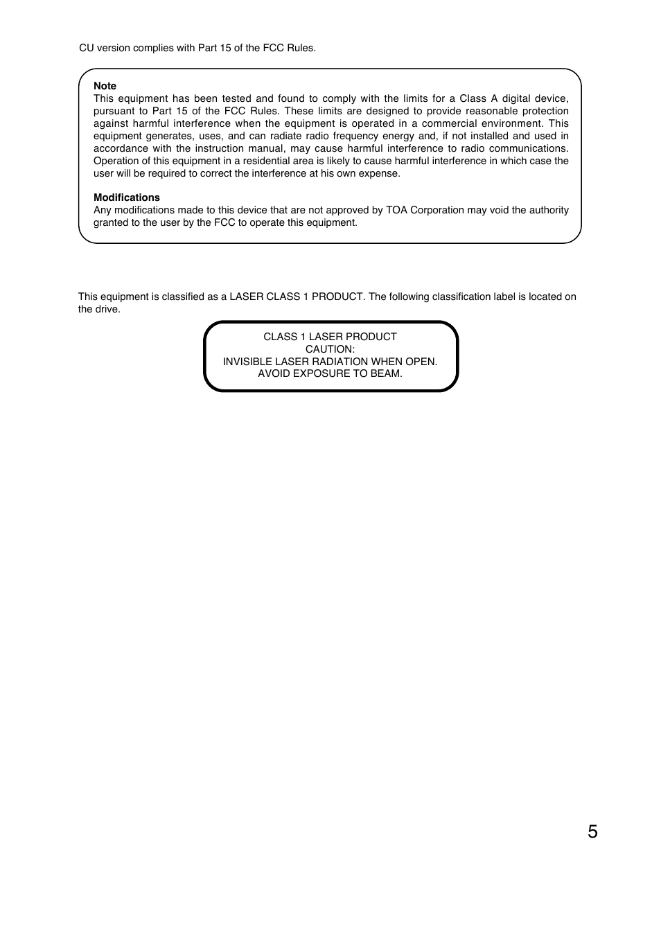 Vizio C-DR161 CU User Manual | Page 5 / 28