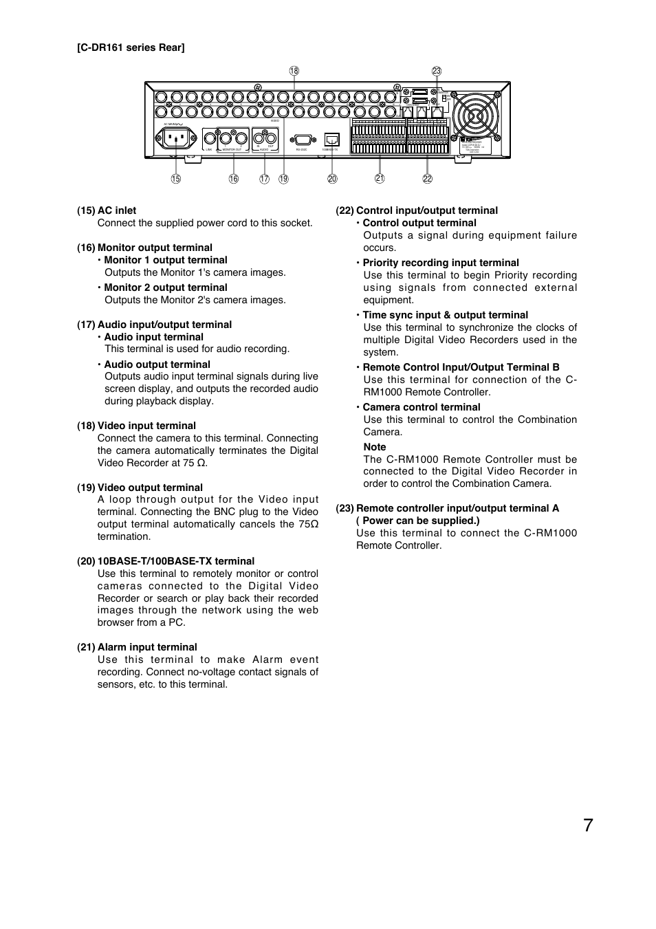 C-dr161 series rear | Vizio C-DR161 CU User Manual | Page 7 / 28