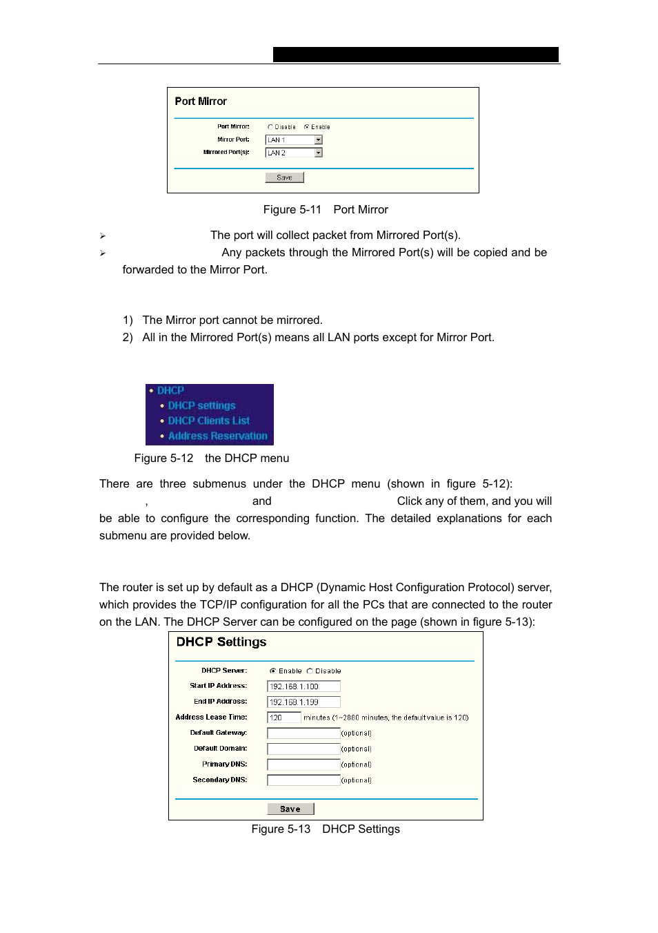5 dhcp, 1 dhcp settings | Vizio TL-R480T User Manual | Page 25 / 60