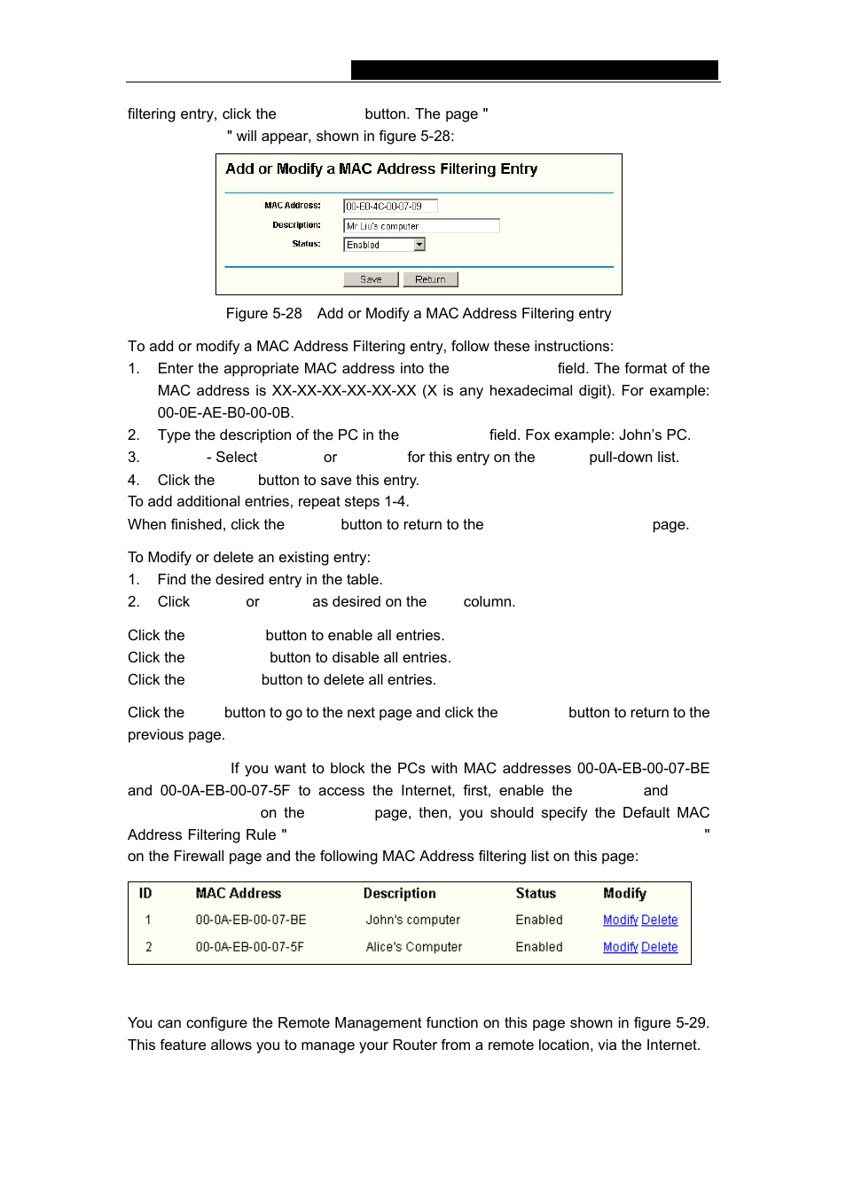5 remote management | Vizio TL-R480T User Manual | Page 38 / 60