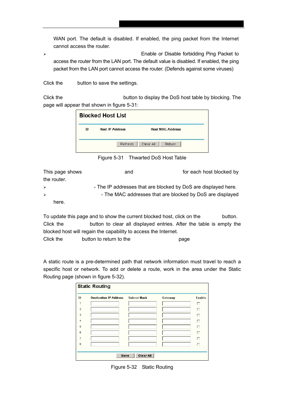 8 static routing | Vizio TL-R480T User Manual | Page 41 / 60