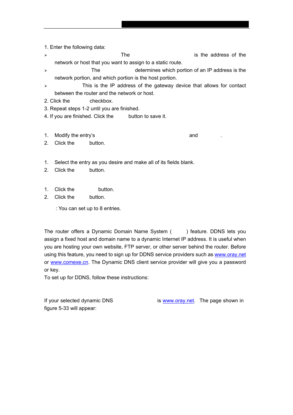 9 ddns, 1 oray.net ddns | Vizio TL-R480T User Manual | Page 42 / 60