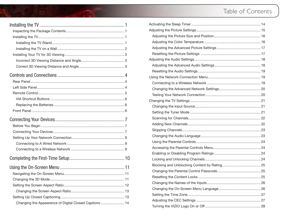 Vizio E3D420VX User Manual | Page 8 / 56